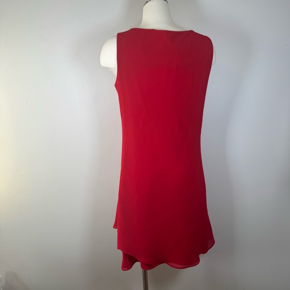 Vintage Algo Scarlet Sleeveless Cowl neck Mini Dress size 12 - Picture 2 of 10